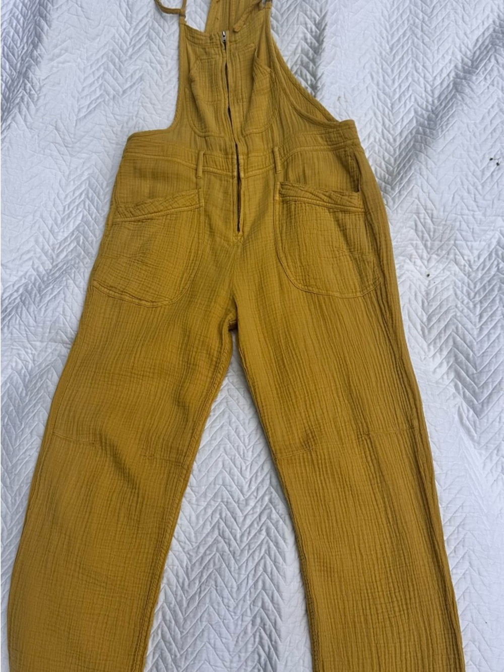 Pilcro Yellow Gauze Overalls